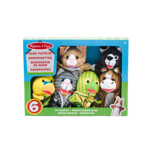 MELISSA & DOUG N/a 6pc Pet Buddies Hand Puppets - Picture 1 of 1